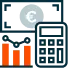 Pictogramme montrant l'accompagnement fiscal, comptable, patrimoniale du cabinet